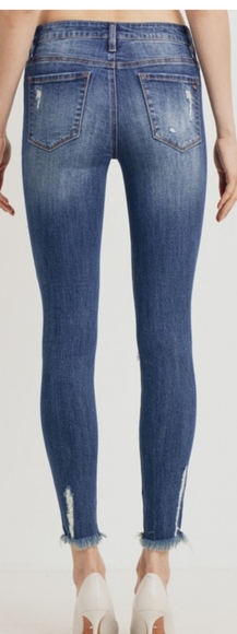Distress ankle skinny jeans - Picture 3 of 8